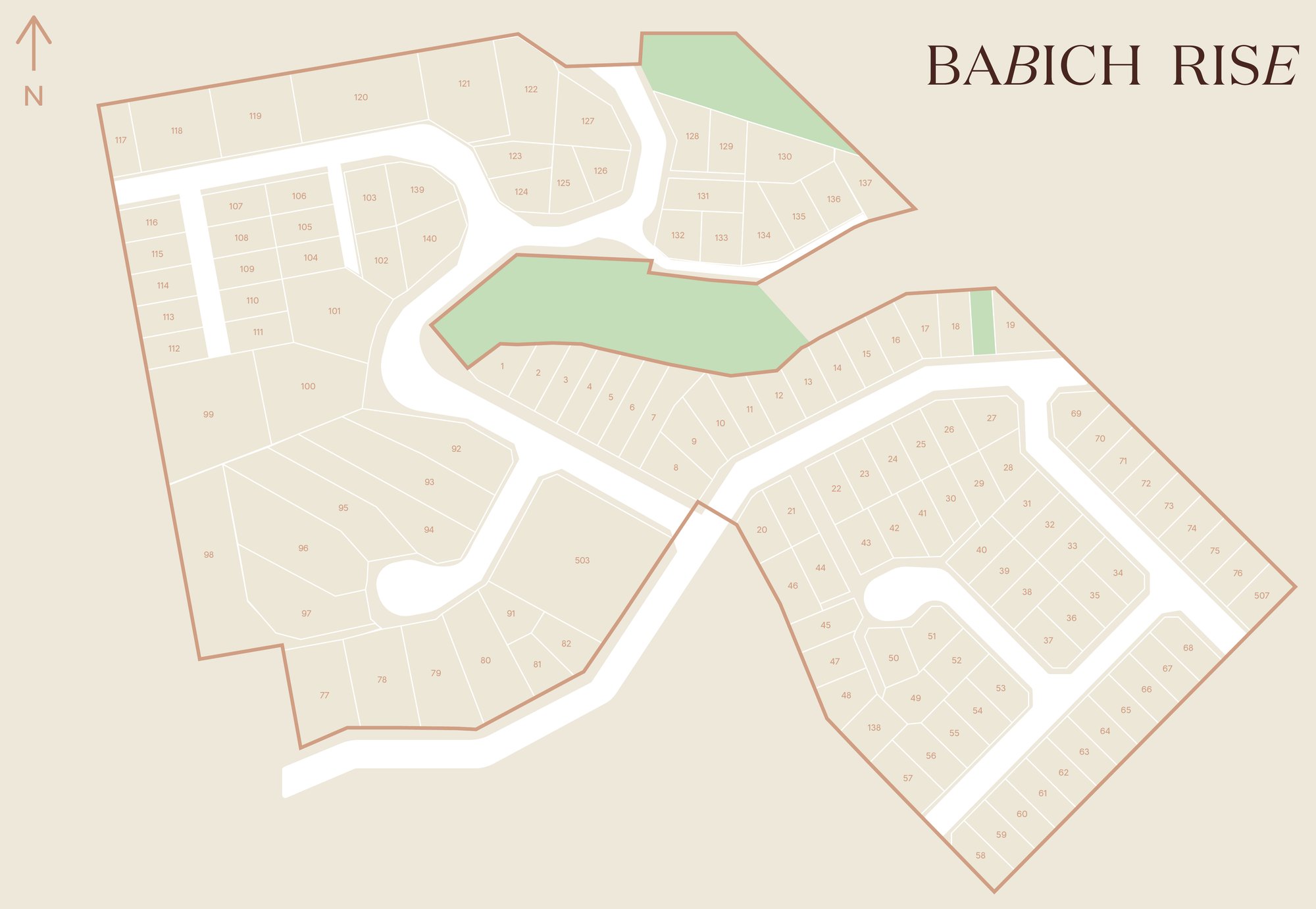 Babich Rise subdivision plan
